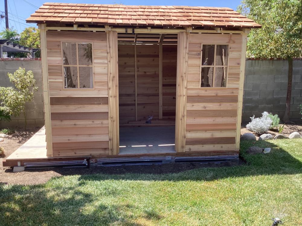 Cedarshed Cabana Backyard & Pool Shed - Customer Photo From Melinda Mott