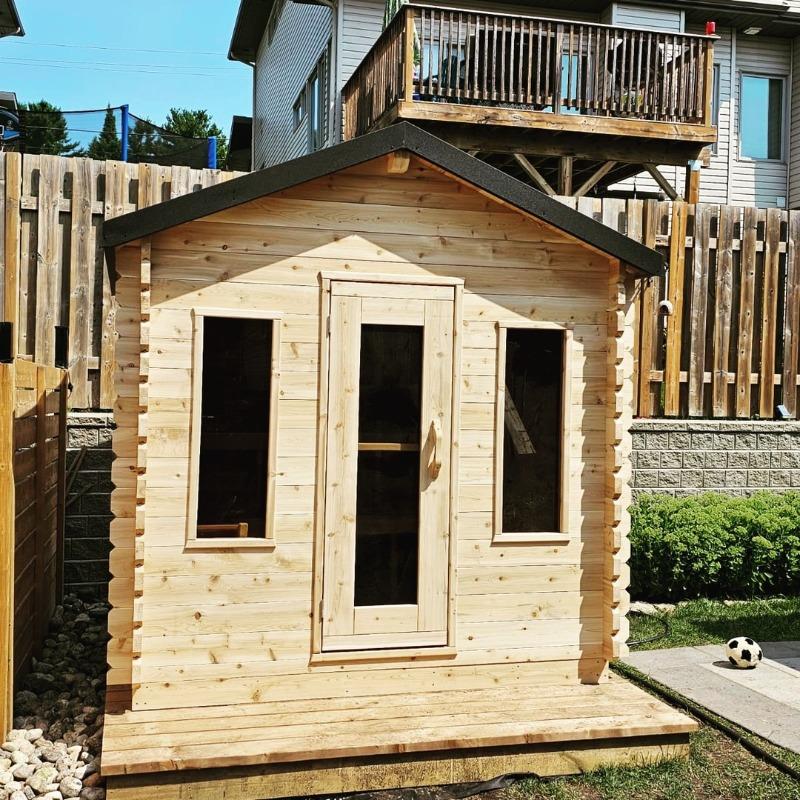Canadian Timber Georgian Cabin Sauna - Customer Photo From Jai Quinton
