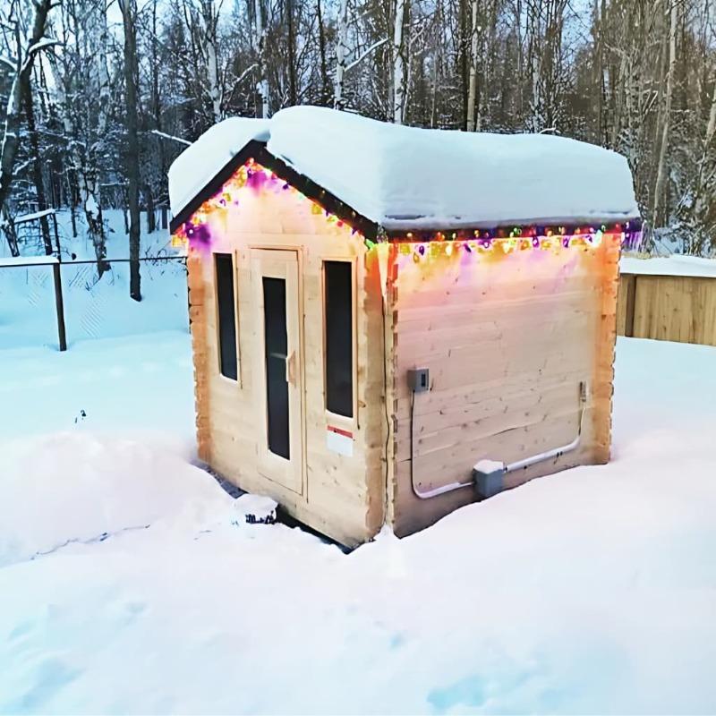 Canadian Timber Georgian Cabin Sauna - Customer Photo From Braxton Zulock