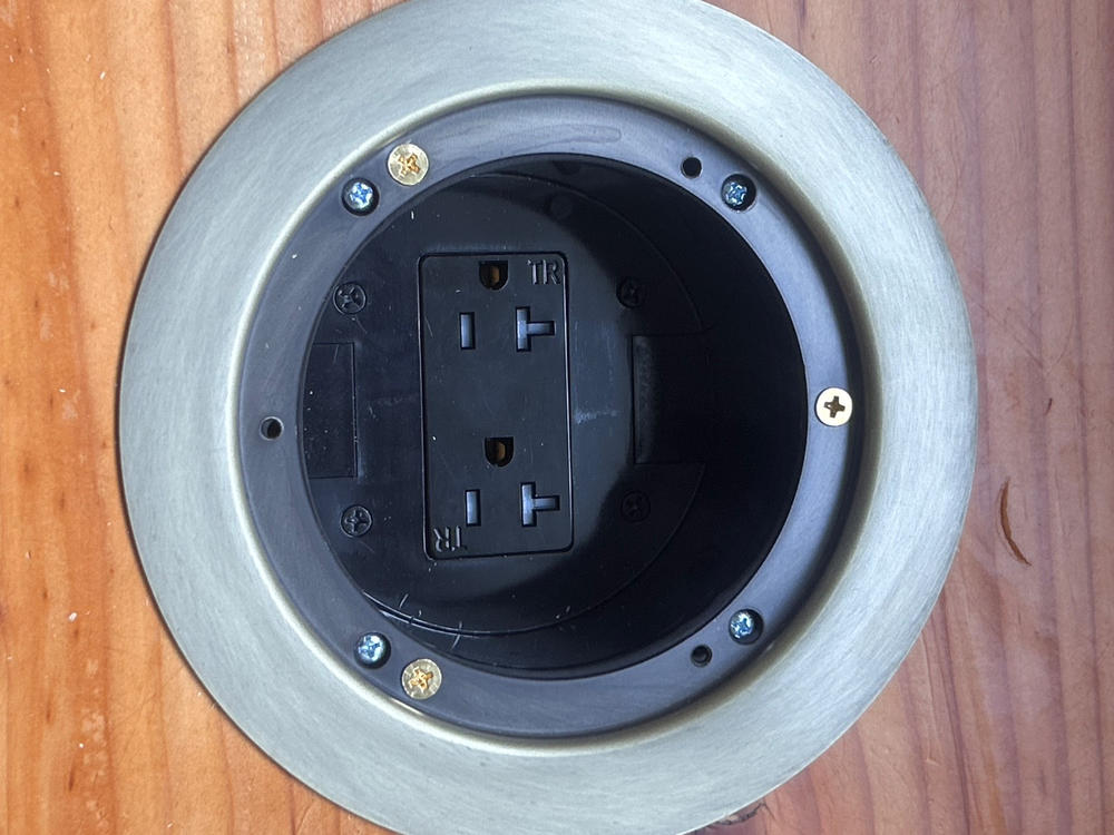 Recessed Round Floor Box, 20A Power, 2 Data Connections, Bronze Cover - Customer Photo From Jason Irvine