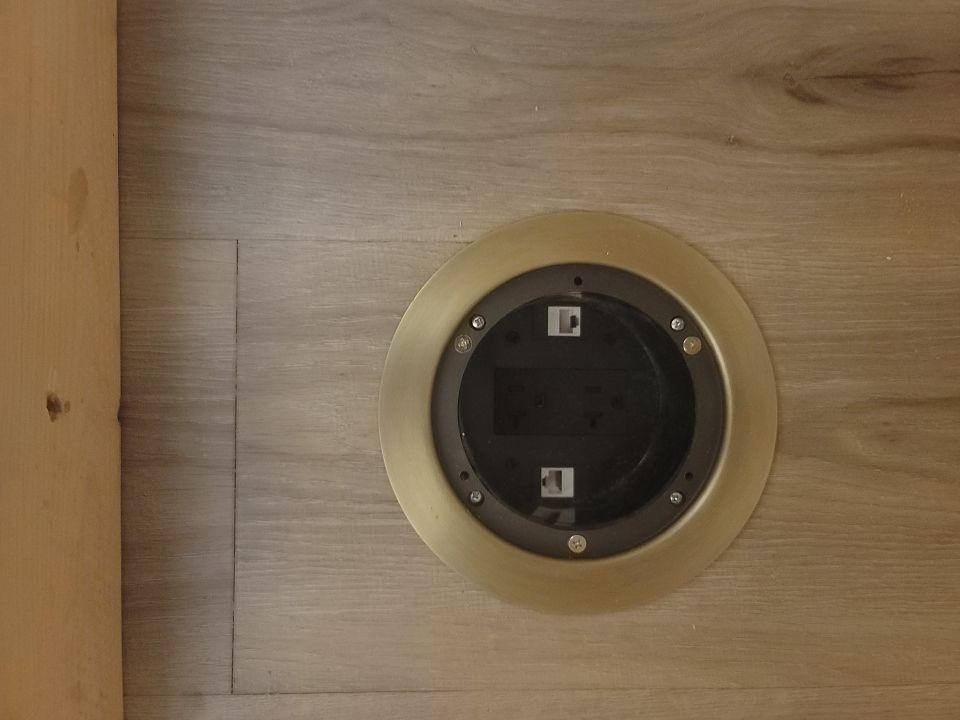 Recessed Round Floor Box, 20A Power, 2 Data Connections, Bronze Cover - Customer Photo From Forrest Demman