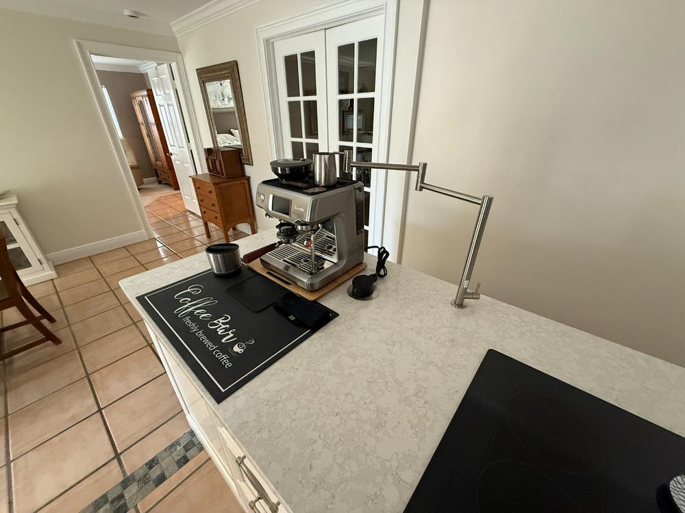 Pop Up Counter Outlet, 15A Plug, USB A/C Ports, Wireless Charging, White - Customer Photo From Bob Beville