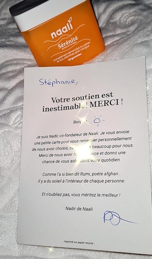 Gummies anti-stress au safran - Customer Photo From Stéphanie 