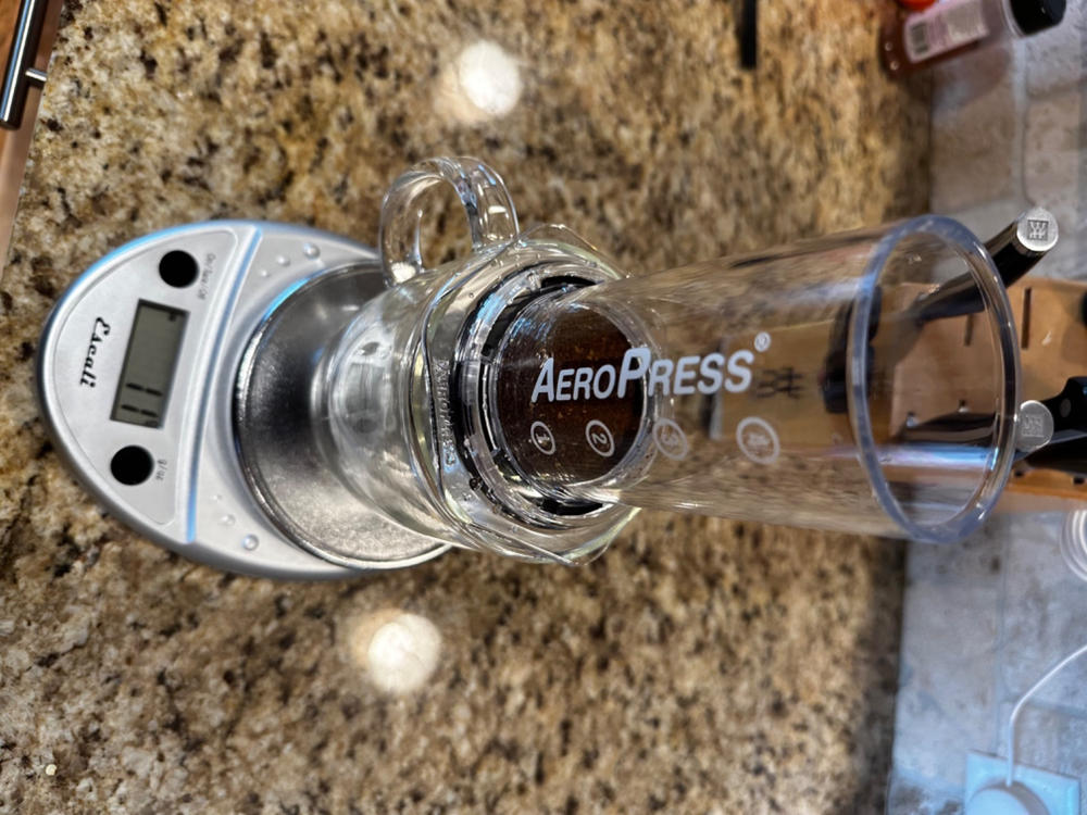 Aeropress Clear Coffee Press – 3 in 1 brew method combines French Press,  Pourover, Espresso - Full bodied coffee without grit or bitterness - Small