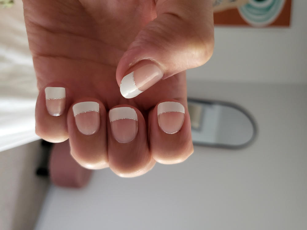 Classic French Semi-cured Gel Nail Wraps - Customer Photo From Kahlia Haydin