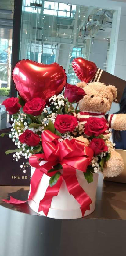 Ruby Teddy Bloom Box - Customer Photo From Aghie aghie93@gmail.com