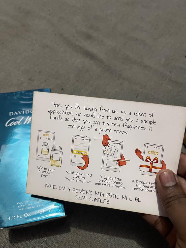 Davidoff Cool Water Eau de Toilette for Men - Customer Photo From Rahul