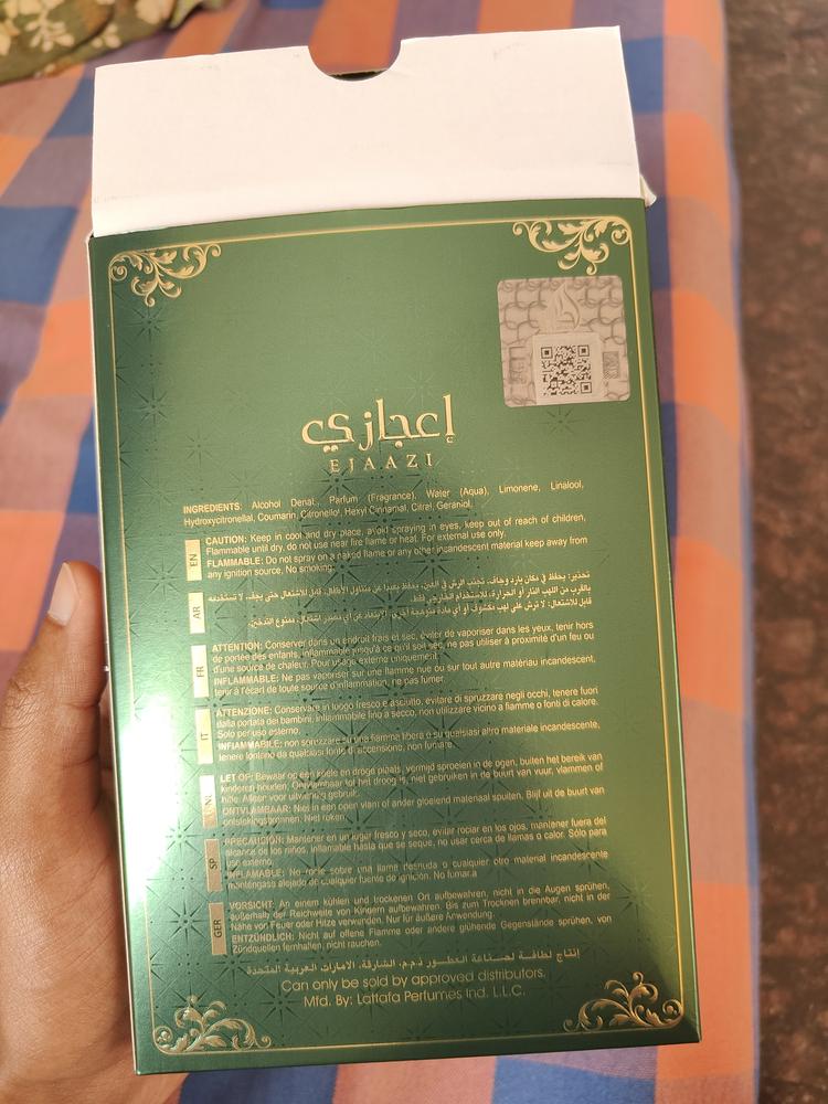 Lattafa Ejaazi Eau de Parfum for Men - Customer Photo From Skanda K C