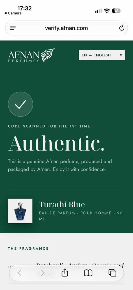 Afnan Turathi Blue Pour Homme Eau de Parfum for Men - Customer Photo From Nitin Durgapal