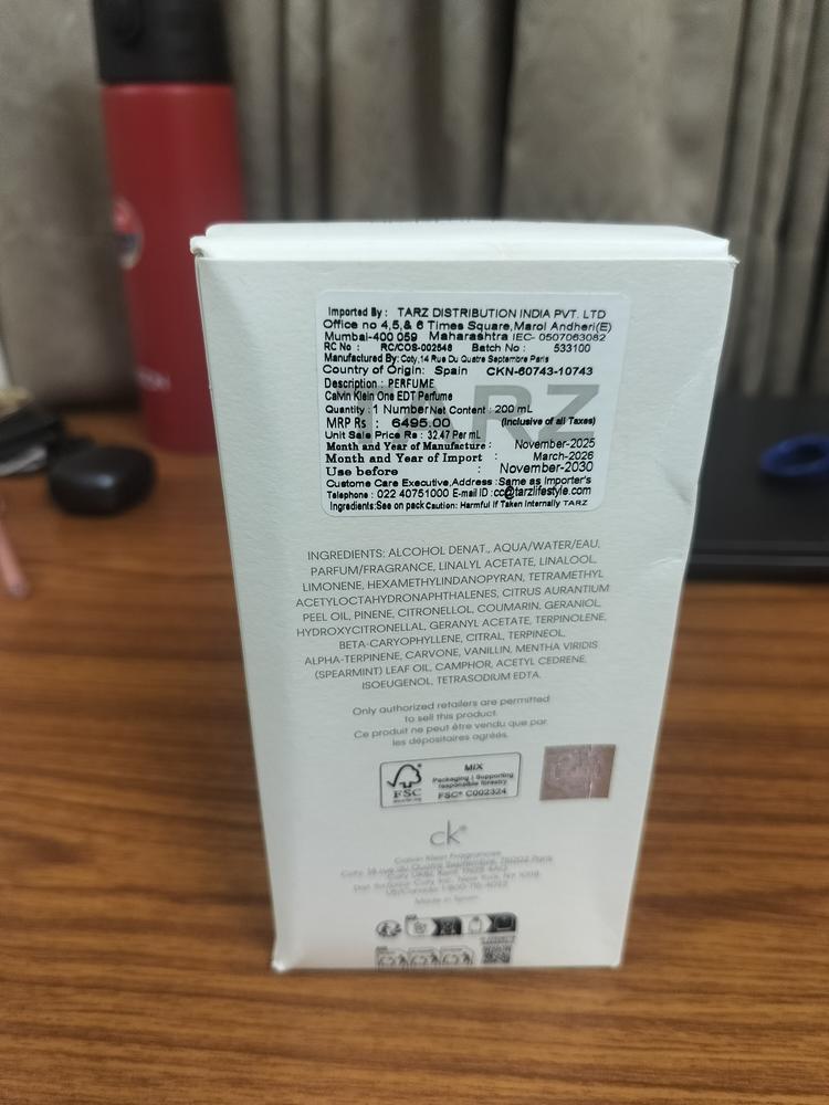 Calvin Klein CK One Eau de Toilette for Men - Customer Photo From Vikas Vats