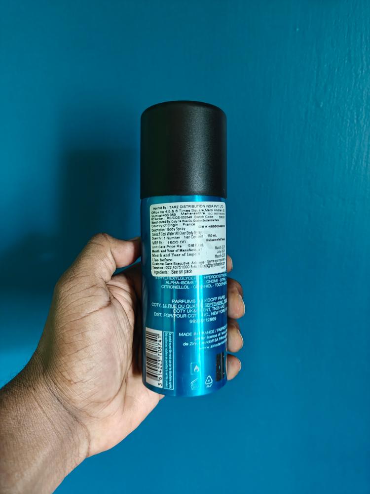 Davidoff Cool Water Body Spray for Men - Customer Photo From Karthick Raja