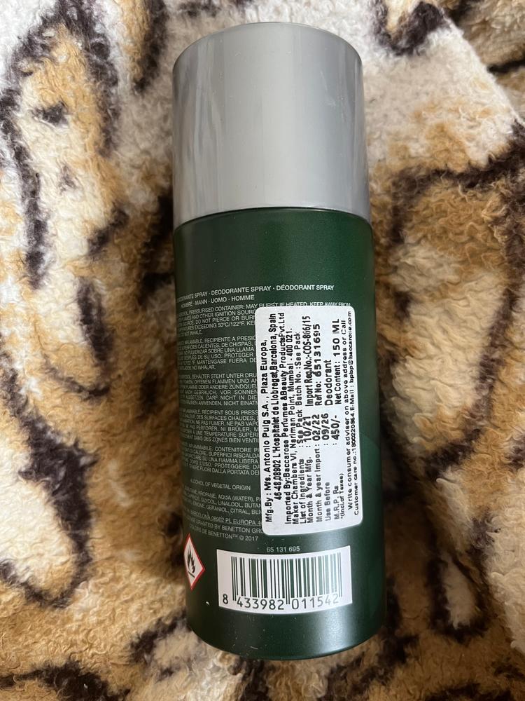 United Colors of Benetton Man Green Deodorant Spray for Men - Customer Photo From Prakhar Bansal