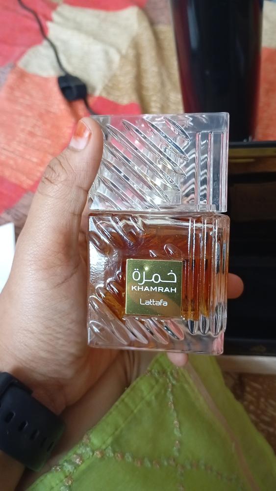 Lattafa Khamrah Eau de Parfum for Men - Customer Photo From Pallavi Reddy