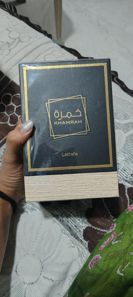 Lattafa Khamrah Eau de Parfum for Men - Customer Photo From Sharvani Juvvadi