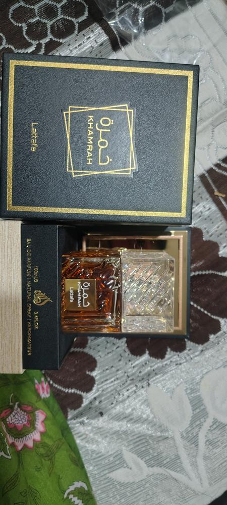 Lattafa Khamrah Eau de Parfum for Men - Customer Photo From Sharvani Juvvadi