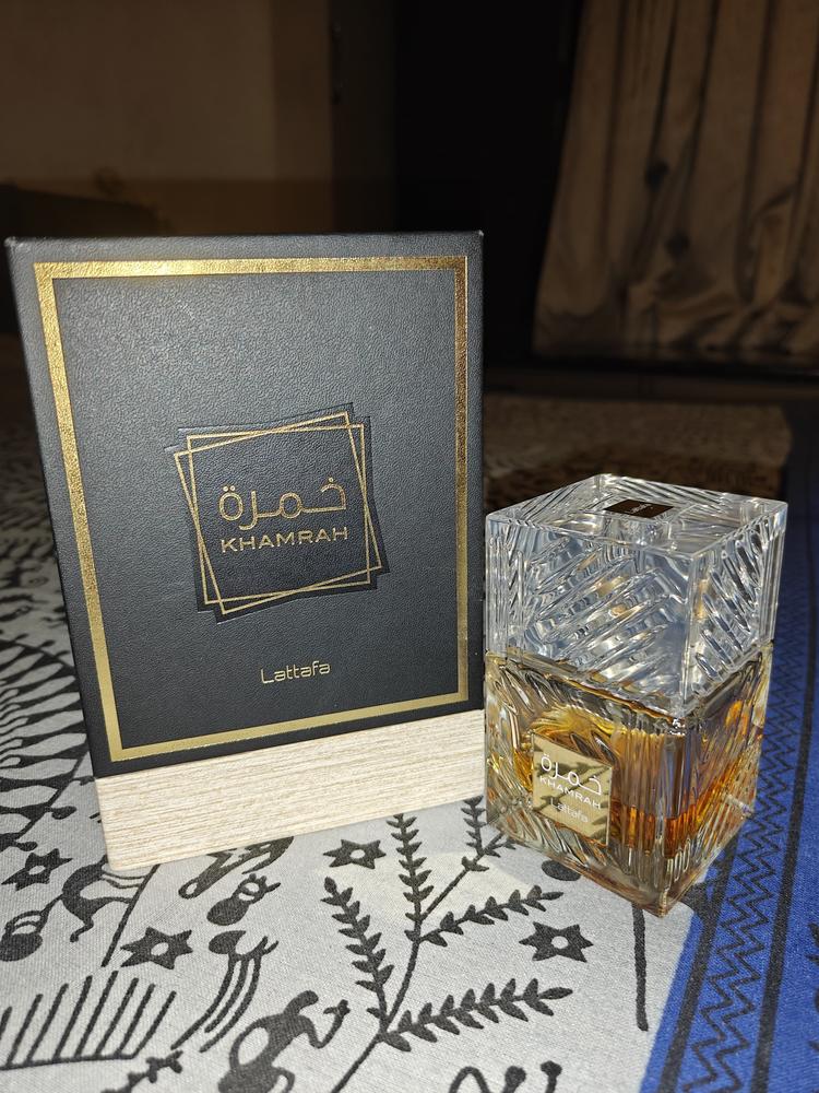 Lattafa Khamrah Eau de Parfum for Men - Customer Photo From shwetha swamy