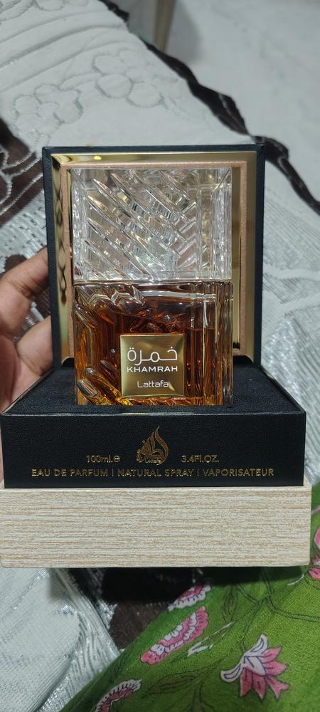 Lattafa Khamrah Eau de Parfum for Men - Customer Photo From Sharvani Juvvadi
