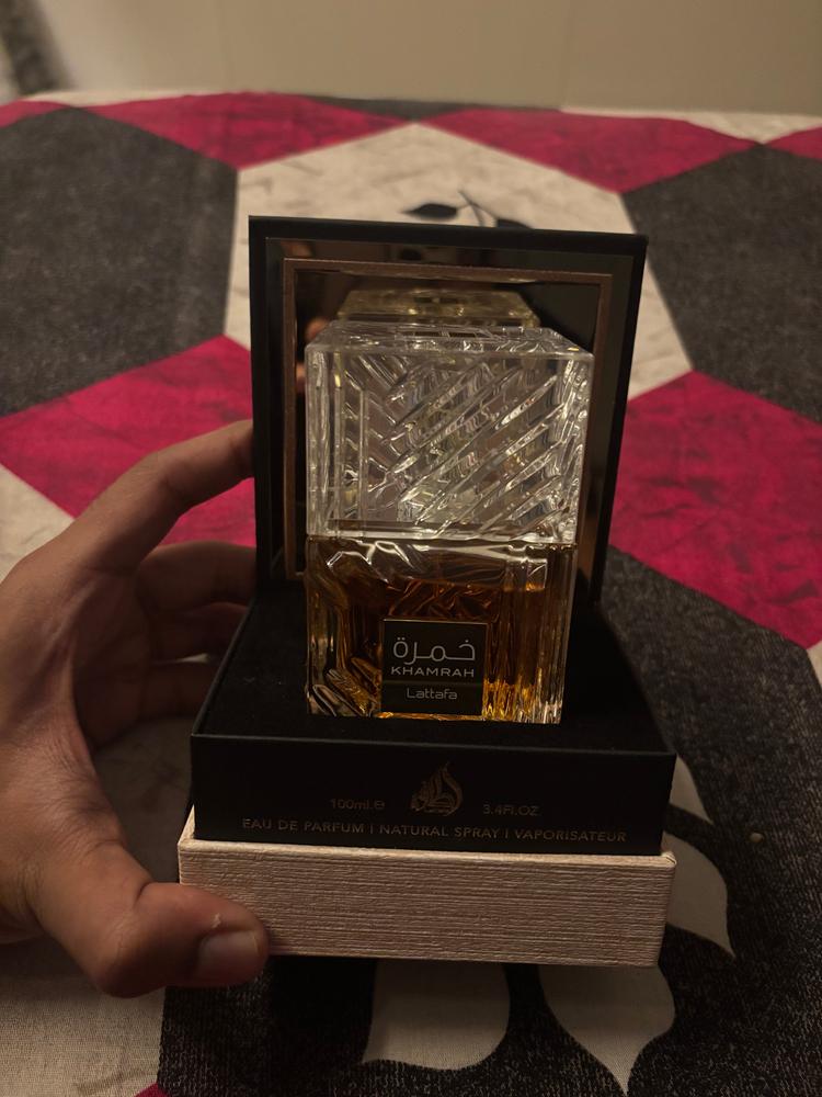 Lattafa Khamrah Eau de Parfum for Men - Customer Photo From Kavya Shree Arora