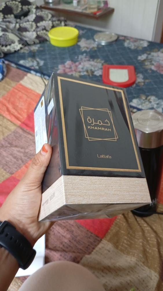 Lattafa Khamrah Eau de Parfum for Men - Customer Photo From Pallavi Reddy