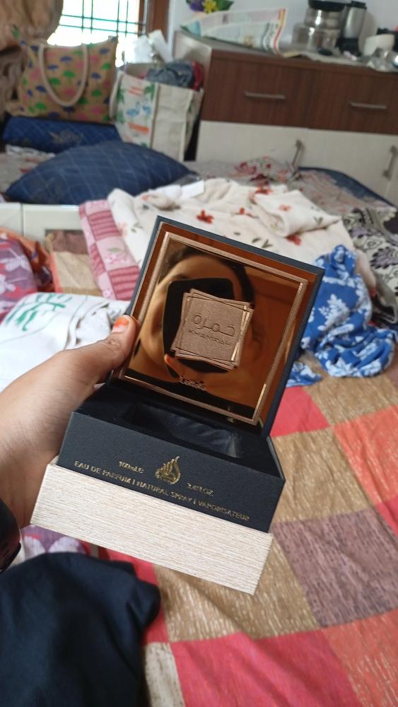 Lattafa Khamrah Eau de Parfum for Men - Customer Photo From Pallavi Reddy