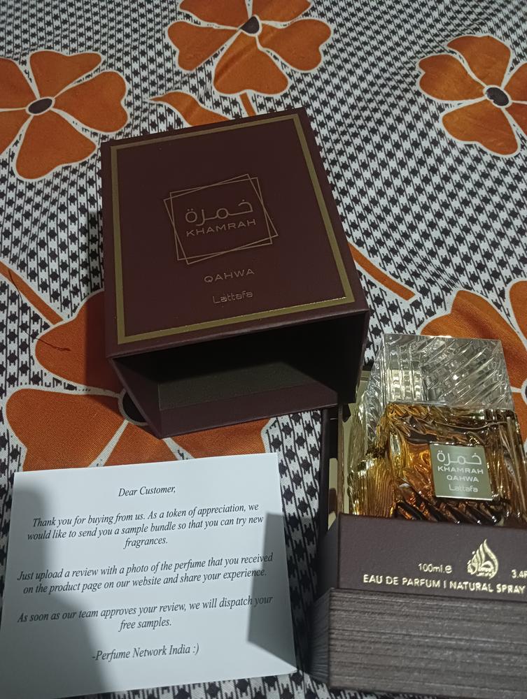 Lattafa Khamrah Qahwa Eau de Parfum - Customer Photo From Akshat Jain