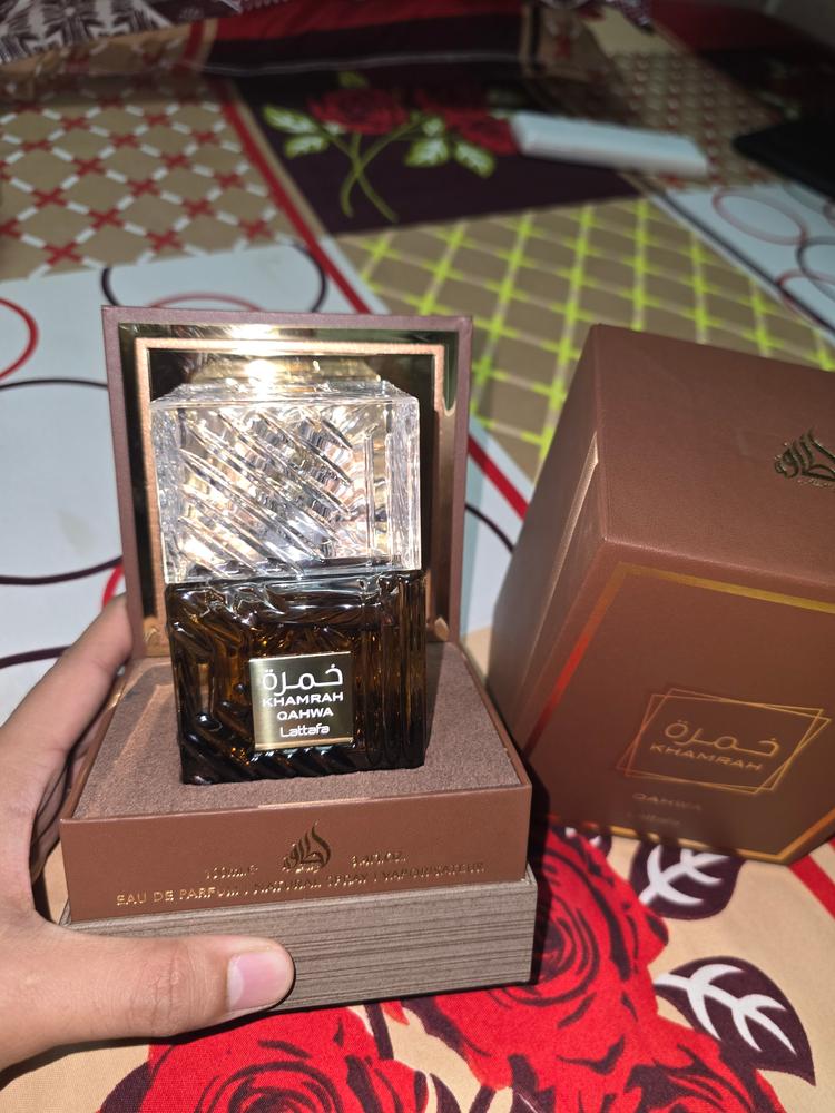 Lattafa Khamrah Qahwa Eau de Parfum - Customer Photo From lahek Mulchandani 
