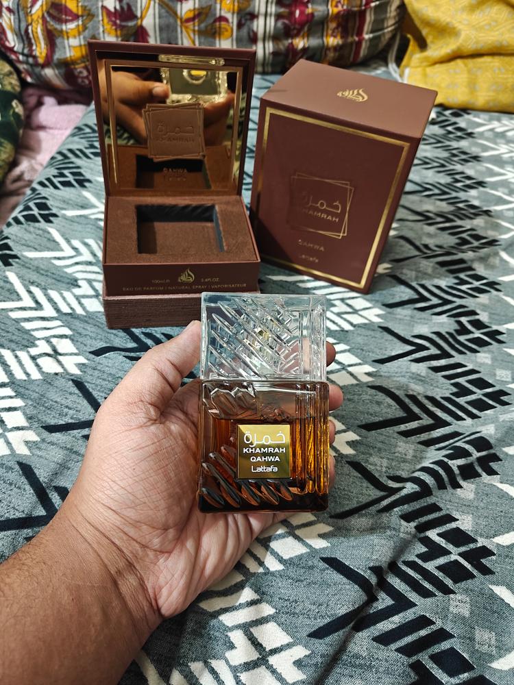 Lattafa Khamrah Qahwa Eau de Parfum - Customer Photo From Arafat 