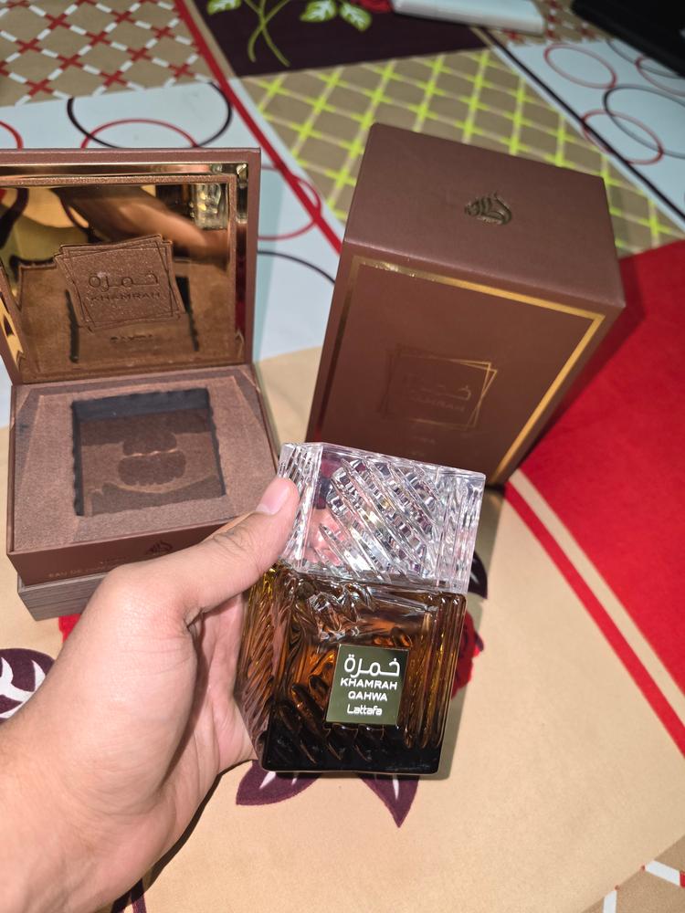 Lattafa Khamrah Qahwa Eau de Parfum - Customer Photo From lahek Mulchandani 