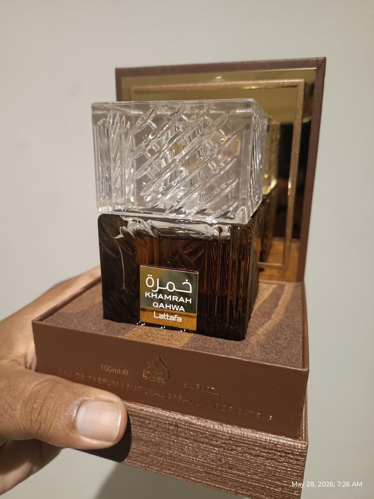 Lattafa Khamrah Qahwa Eau de Parfum - Customer Photo From Baskaran 