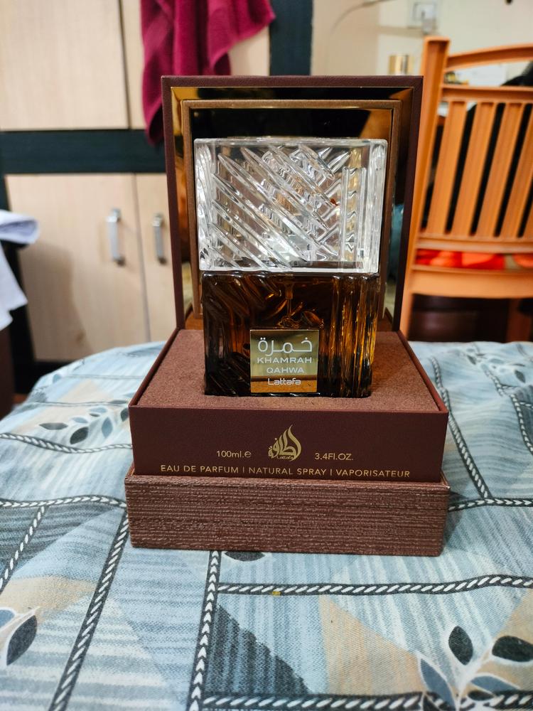 Lattafa Khamrah Qahwa Eau de Parfum - Customer Photo From Pranay 