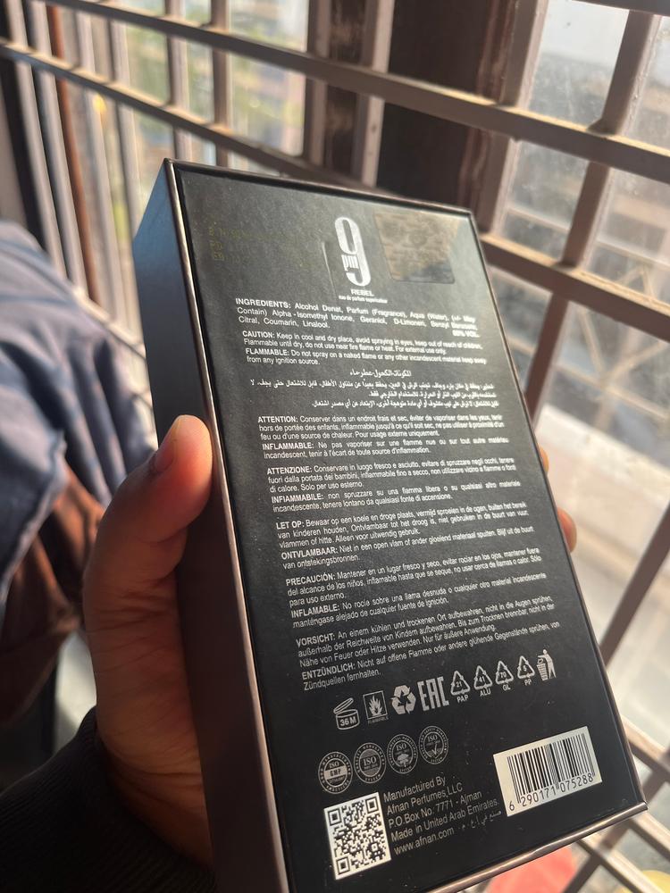 Afnan 9PM Rebel Eau de Parfum for Men - Customer Photo From Ali 