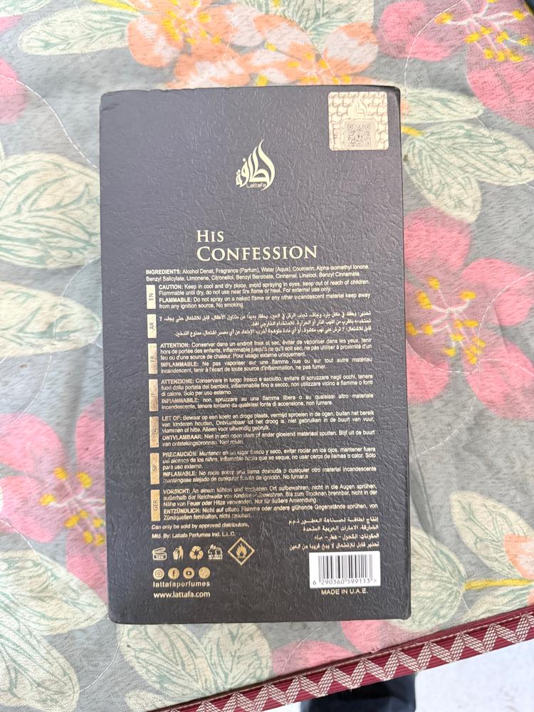 Lattafa His Confession Eau de Parfum for Men - Customer Photo From Moulik Bhatia 