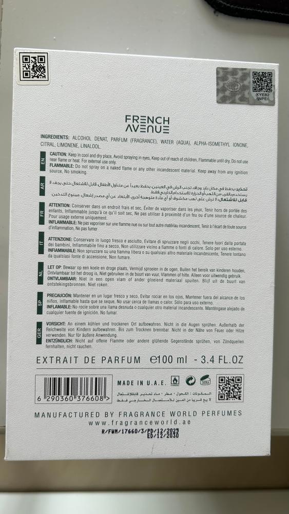 French Avenue Aether Extrait de Parfum for Men - Customer Photo From Yash Agrawal