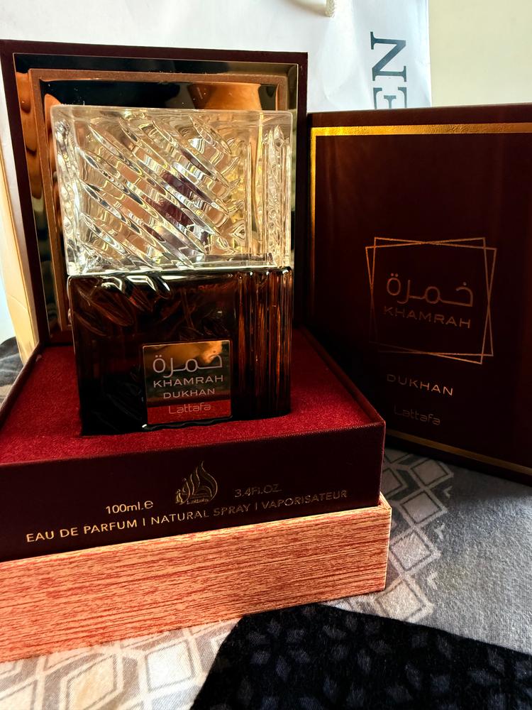 Lattafa Khamrah Dukhan Eau de Parfum for Men - Customer Photo From Ahana