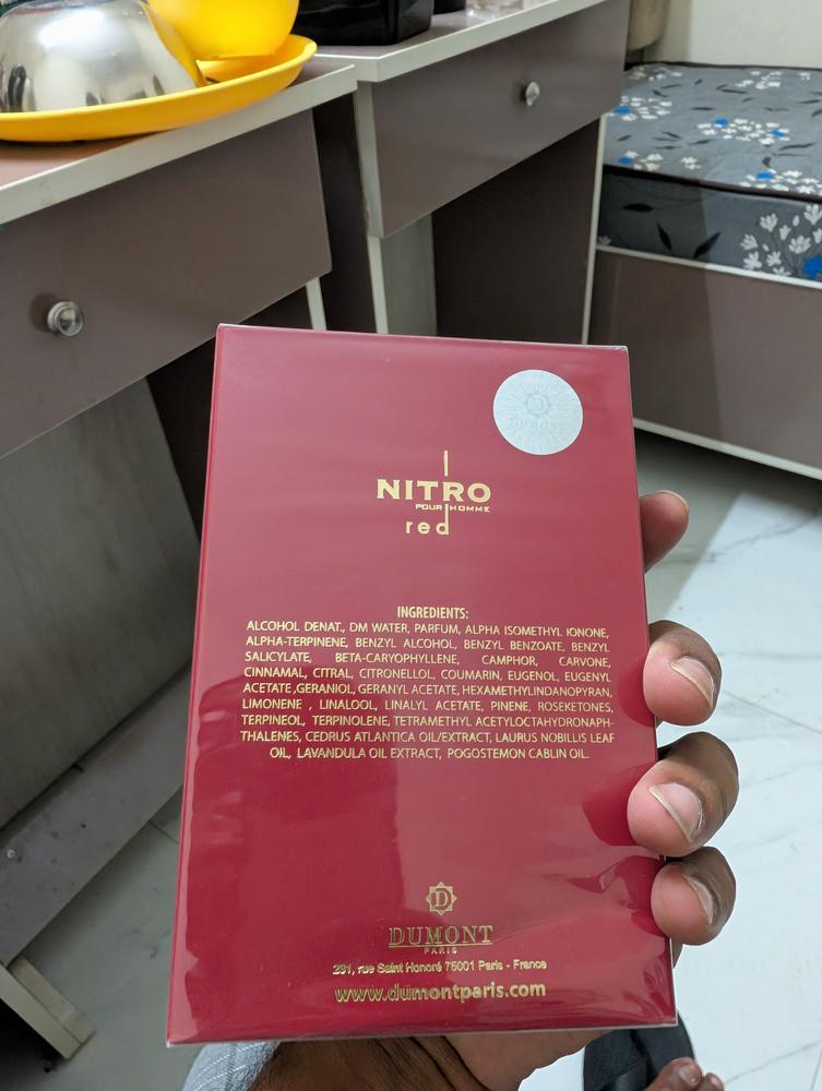 Dumont Nitro Red Eau de Parfum for Men - Customer Photo From Prabhu