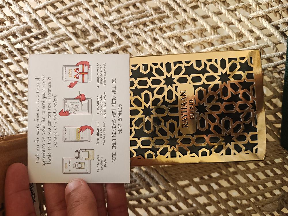 Rayhaan Elixir Eau de Parfum for Men - Customer Photo From Shahidali Sunasara