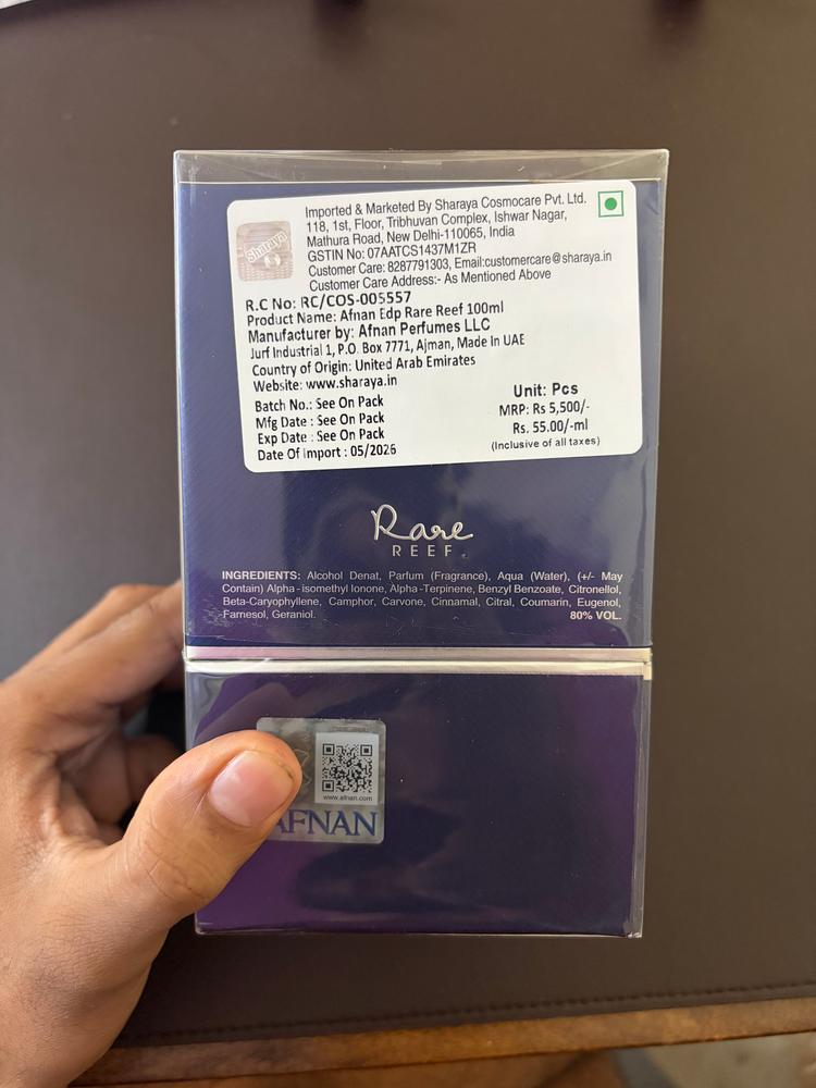 Afnan Rare Reef Extrait de Parfum for Men - Customer Photo From Navin Pandey