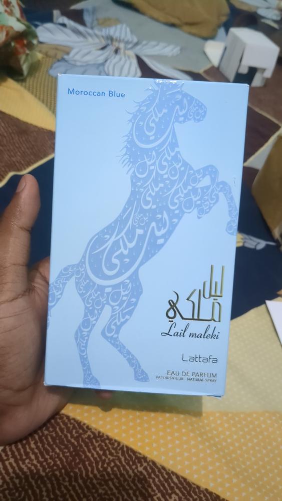 Lattafa Lail Maleki Moroccan Blue Eau de Parfum for Men - Customer Photo From Madhurima Das