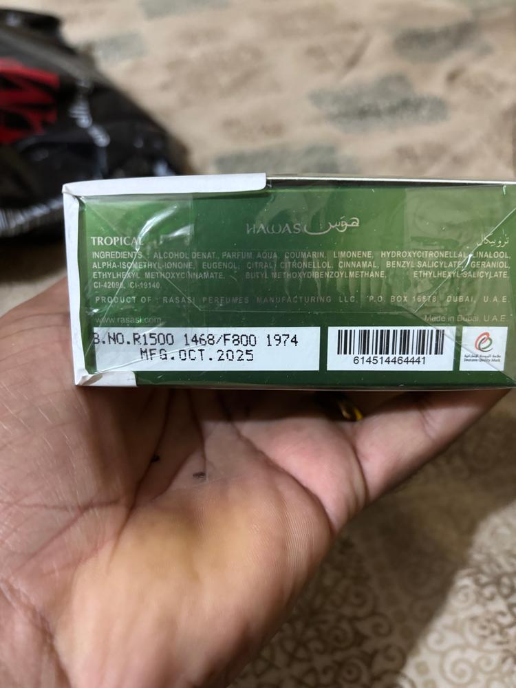 Rasasi Hawas Tropical Eau de Parfum for Men - Customer Photo From Shrijeet Nair