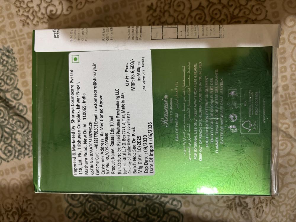 Rasasi Hawas Tropical Eau de Parfum for Men - Customer Photo From Shrijeet Nair