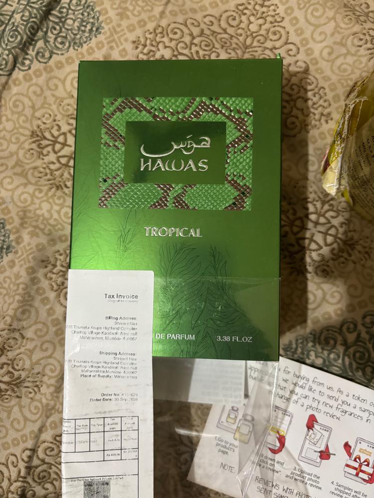 Rasasi Hawas Tropical Eau de Parfum for Men - Customer Photo From Shrijeet Nair
