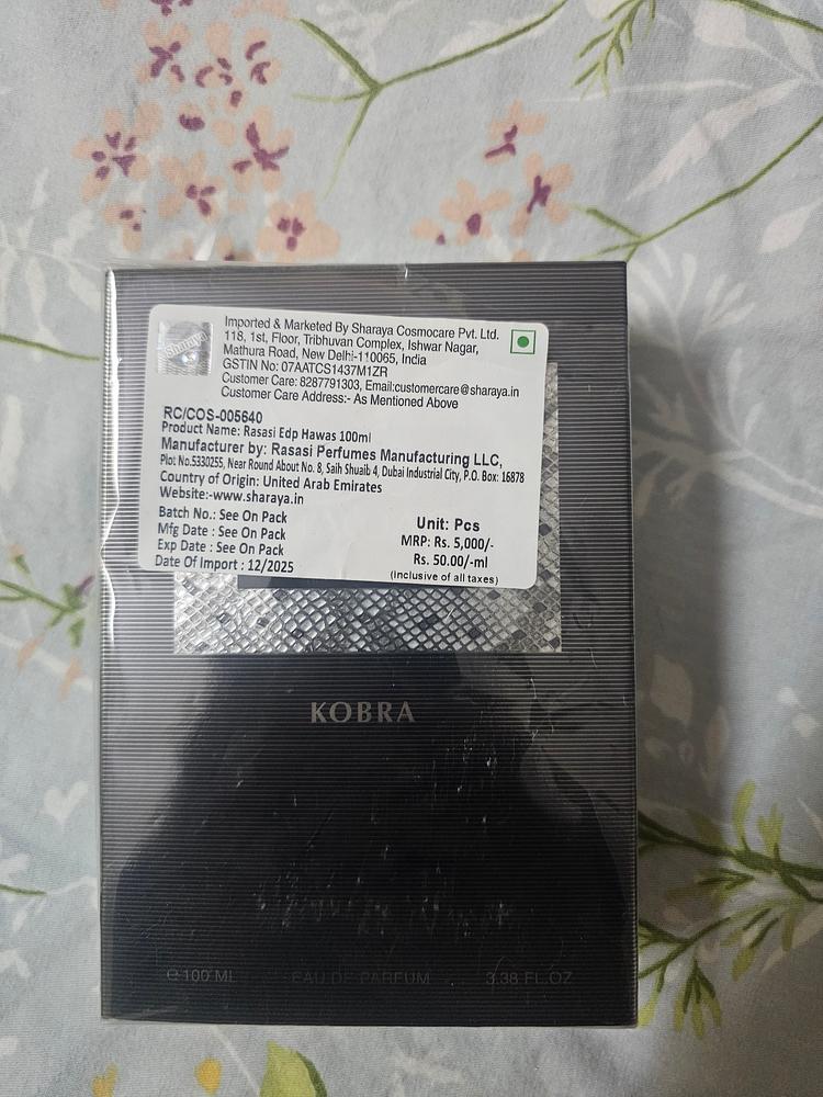 Rasasi Hawas Kobra Eau de Parfum for Men - Customer Photo From Dhiraj Dutta 