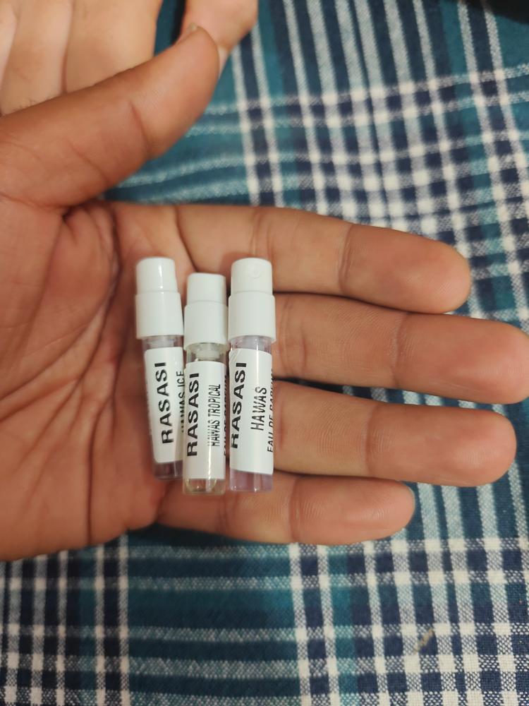 Hawas Sampling Set(Hawas, Ice, Tropical) 3 x 1ml - Customer Photo From Aniket Umaji Sonawane