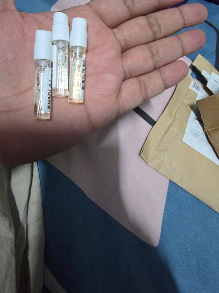 Khadlaj Island Sampling Set(Island, Dreams, Vanilla Dunes) 3 x 1ml - Customer Photo From Abhishek Nandan