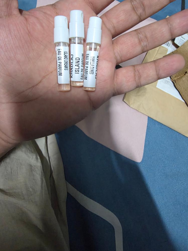 Khadlaj Island Sampling Set(Island, Dreams, Vanilla Dunes) 3 x 1ml - Customer Photo From Abhishek Nandan