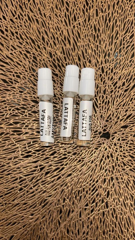 Lattafa Badee Sampling Set ( Oud for Glory, Amythest, Honor & Glory) 3 x 1ml - Customer Photo From Homairah Nizam Khan