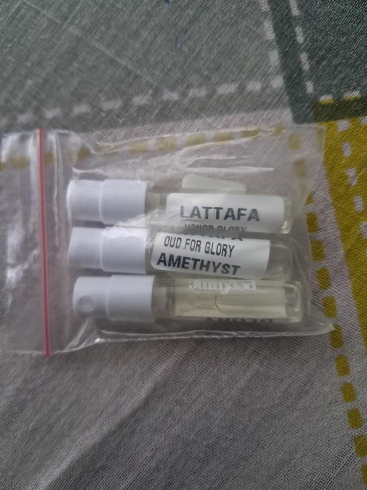 Lattafa Badee Sampling Set ( Oud for Glory, Amythest, Honor & Glory) 3 x 1ml - Customer Photo From Dipanjan