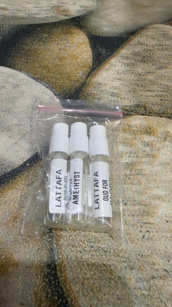Lattafa Badee Sampling Set ( Oud for Glory, Amythest, Honor & Glory) 3 x 1ml - Customer Photo From Sandeep Yadav 