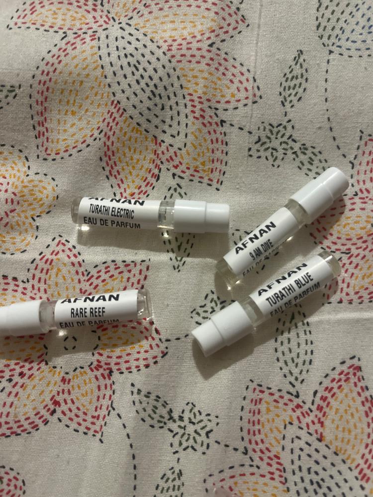 Afnan Fresh Sampling Set (Turathi, Turathi Electric, 9 AM Dive, Rare Reef) 4 x 1ml - Customer Photo From Harshvardhan