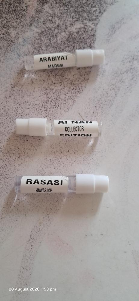 Afnan Fresh Sampling Set (Turathi, Turathi Electric, 9 AM Dive, Rare Reef) 4 x 1ml - Customer Photo From JAWAHAR